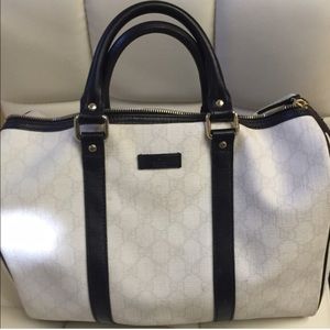 Authentic White Gucci Joy Boston Bag